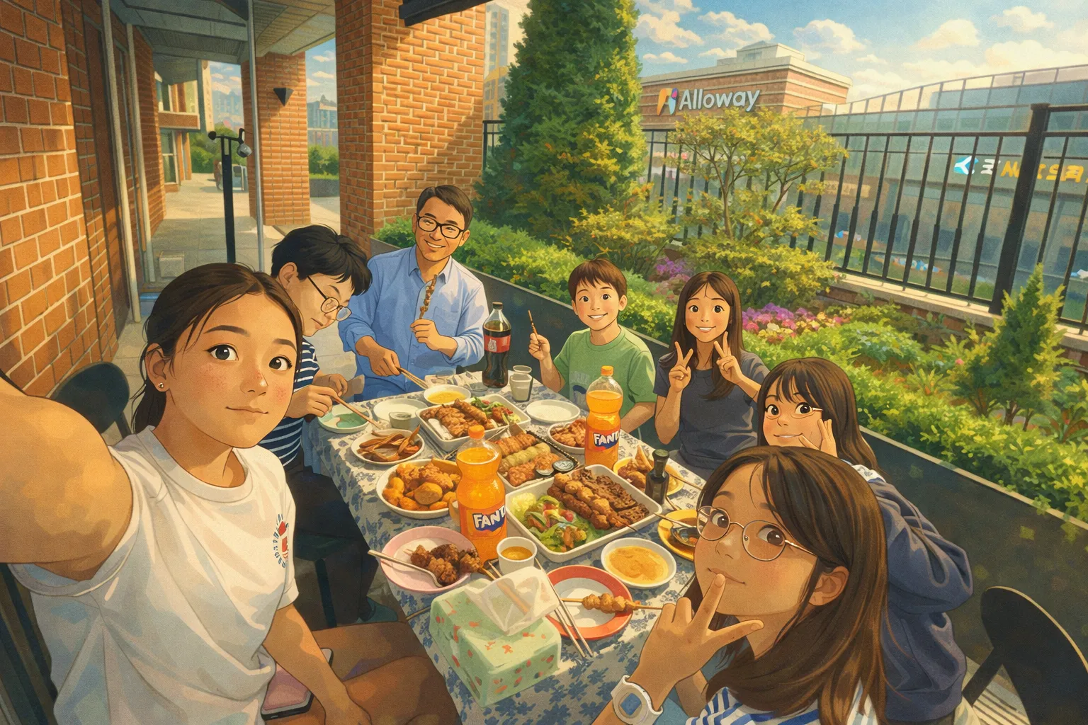 🌅 청소년부 첫 공과 완주 기념 저녁식사 🍽️